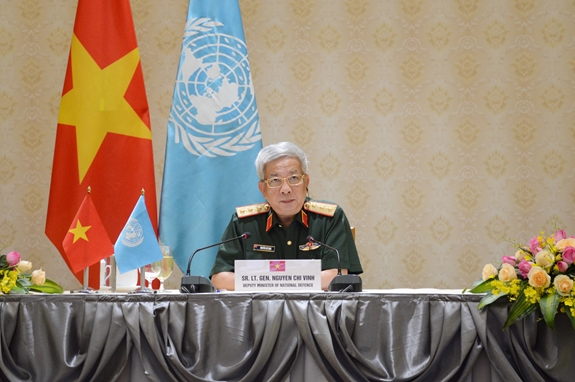 Thượng tướng Nguyễn Chí Vịnh điện đàm trực tuyến với Phó tổng Thư ký LHQ

